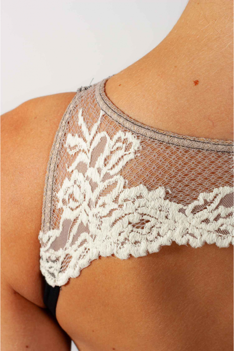 Leotard with wide straps 31707 Intermezzo black