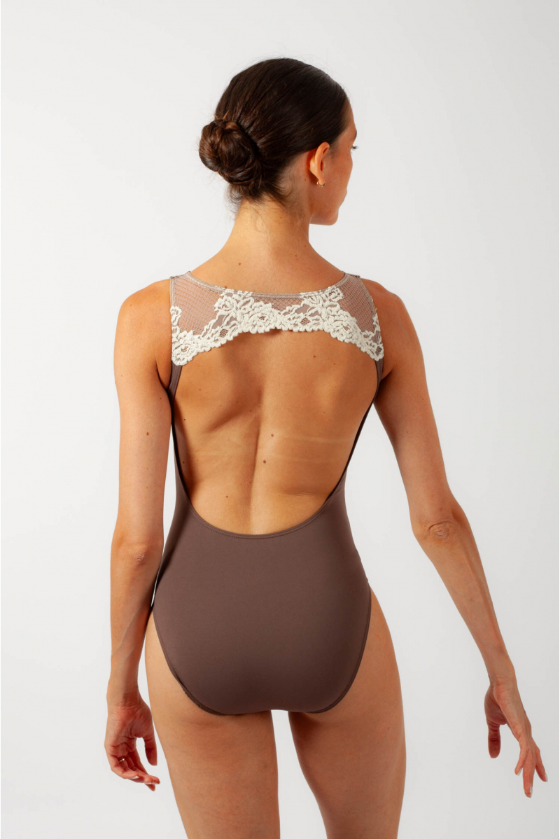 Leotard with wide straps 31707 Intermezzo taupe
