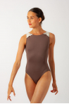 Leotard with wide straps 31707 Intermezzo taupe