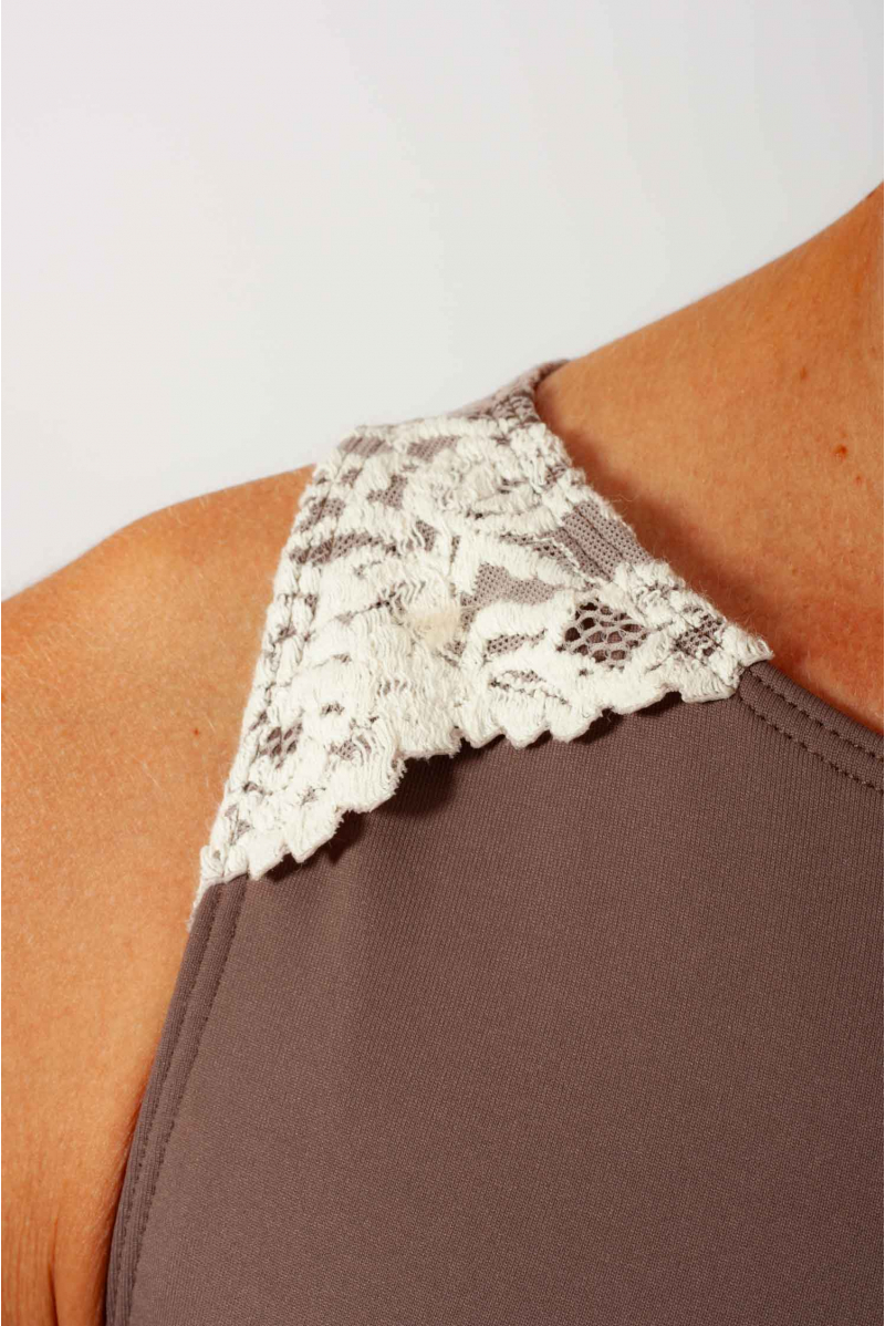 Leotard with wide straps 31707 Intermezzo taupe