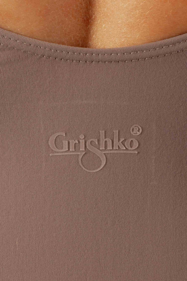 Carlotta coffee Grishko taupe long-sleeved leotard