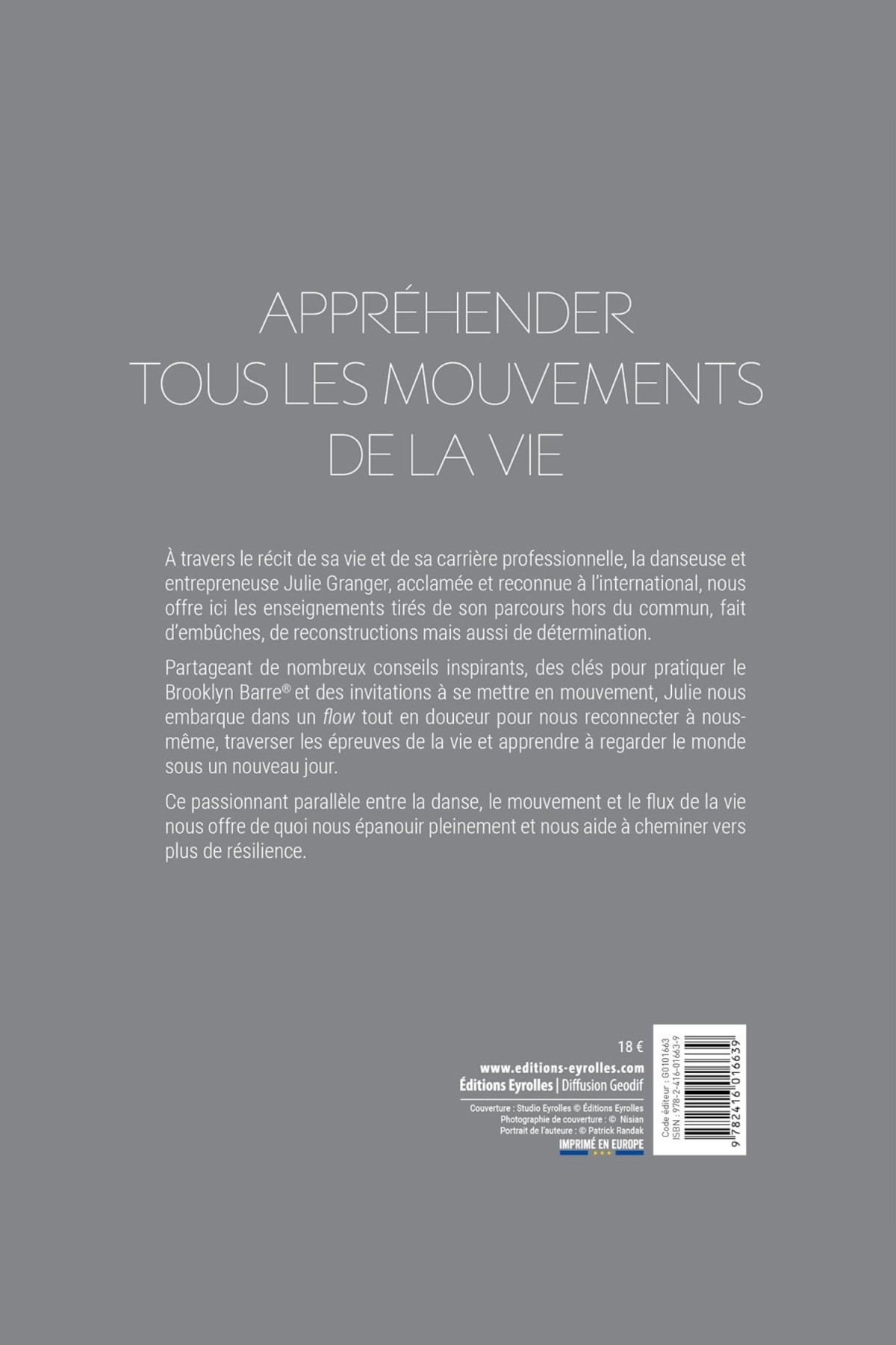 Livre La vie en mouvement de Julie Granger
