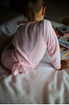 Repetto pale pink fleece wrap-over top D105