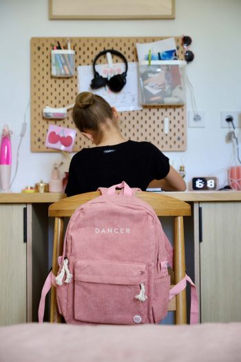 Covet Dance Pink Corduroy Backpack