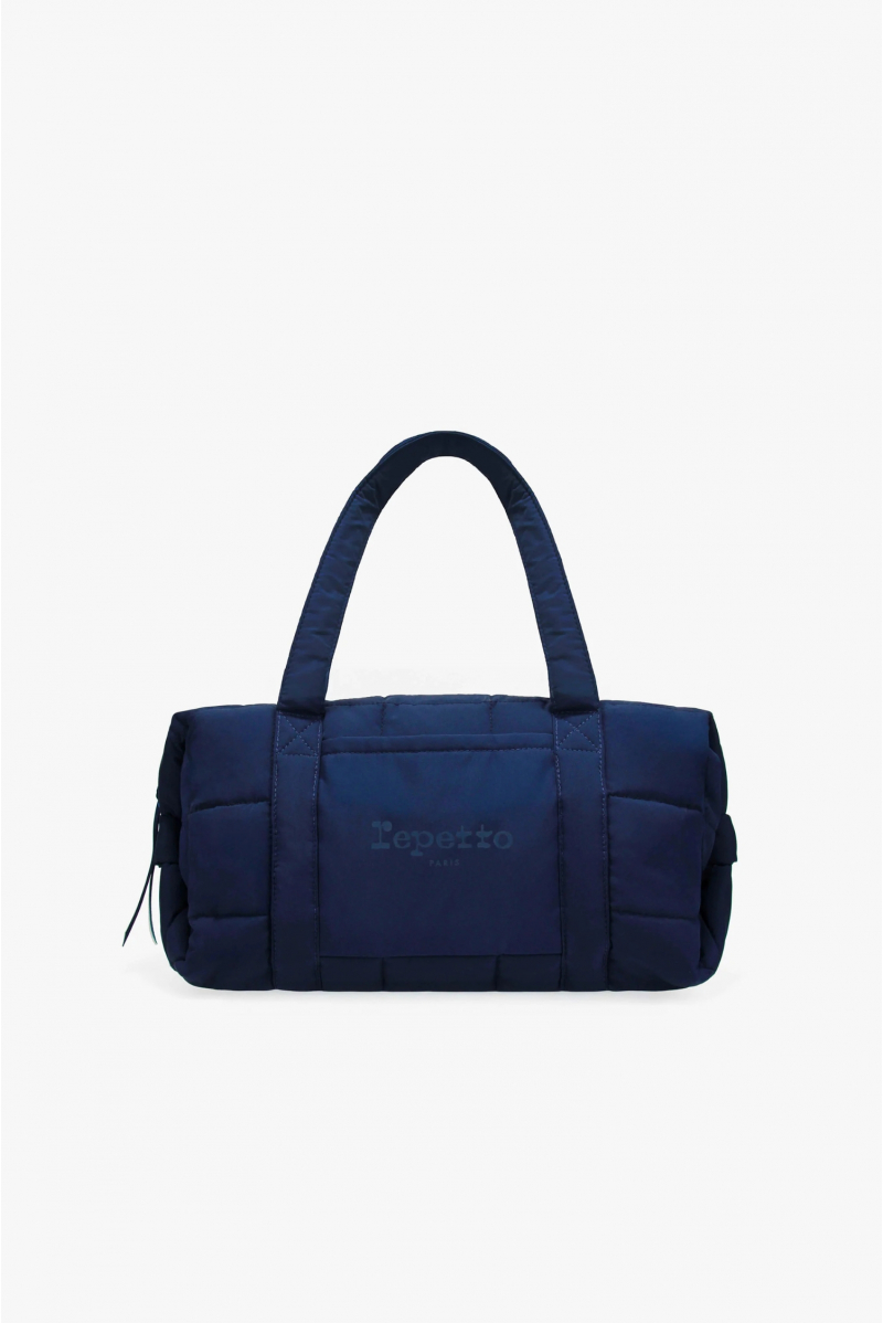 Repetto navy quilted nylon duffel bag