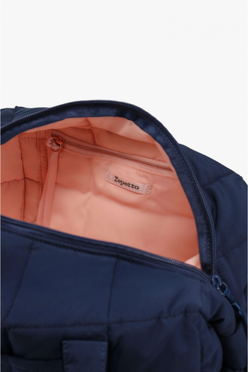 Repetto navy quilted nylon duffel bag