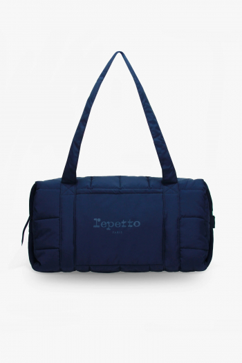 Large quilted nylon duffel bag B0233N navy blue