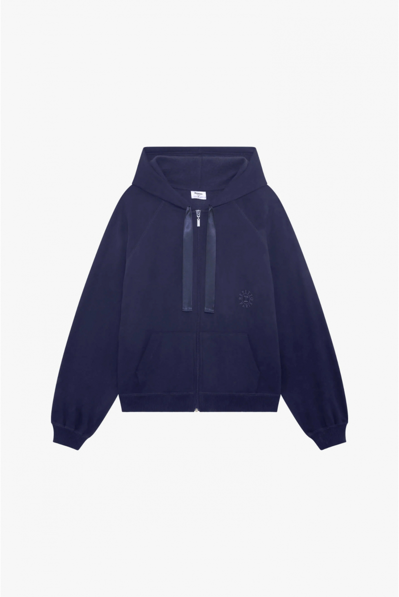 Sweat zippé à capuche Repetto marine