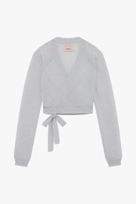 Cache-coeur pailleté Repetto S0729 blanc / argenté