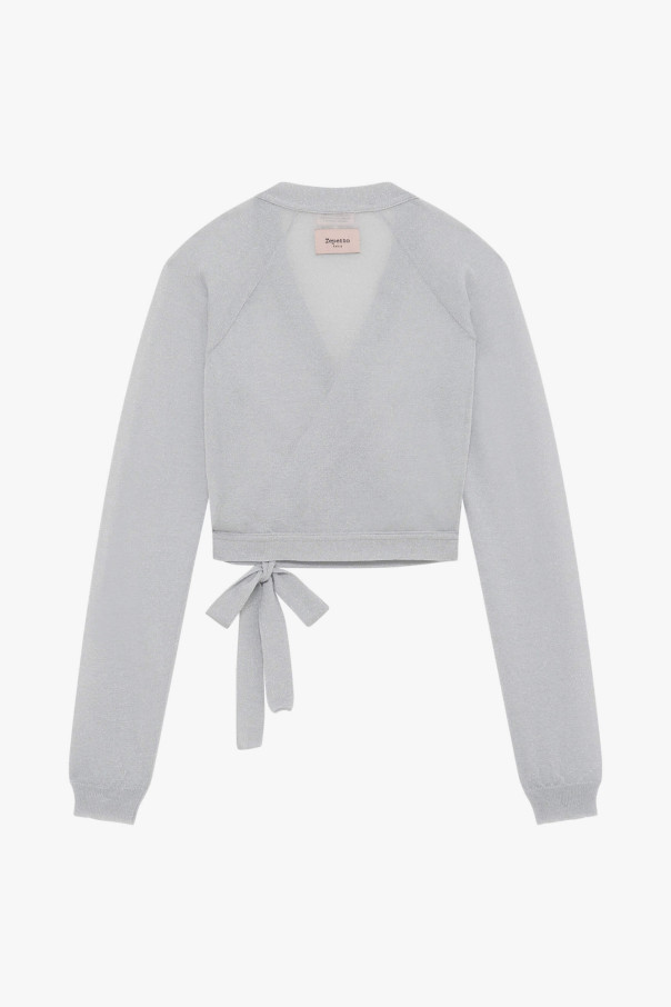 Cache-coeur pailleté Repetto S0729 blanc / argenté