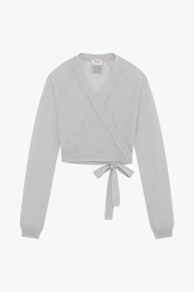 Cache-coeur pailleté Repetto S0729 blanc / argenté