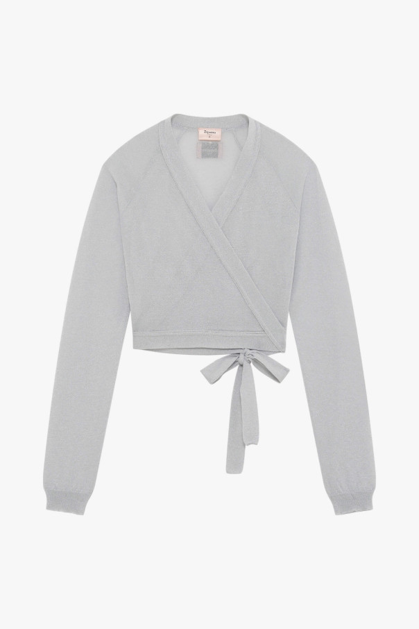 Cache-coeur pailleté Repetto S0729 blanc / argenté