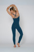Combinaison Temps Danse Vegan doubles bretelles prusse