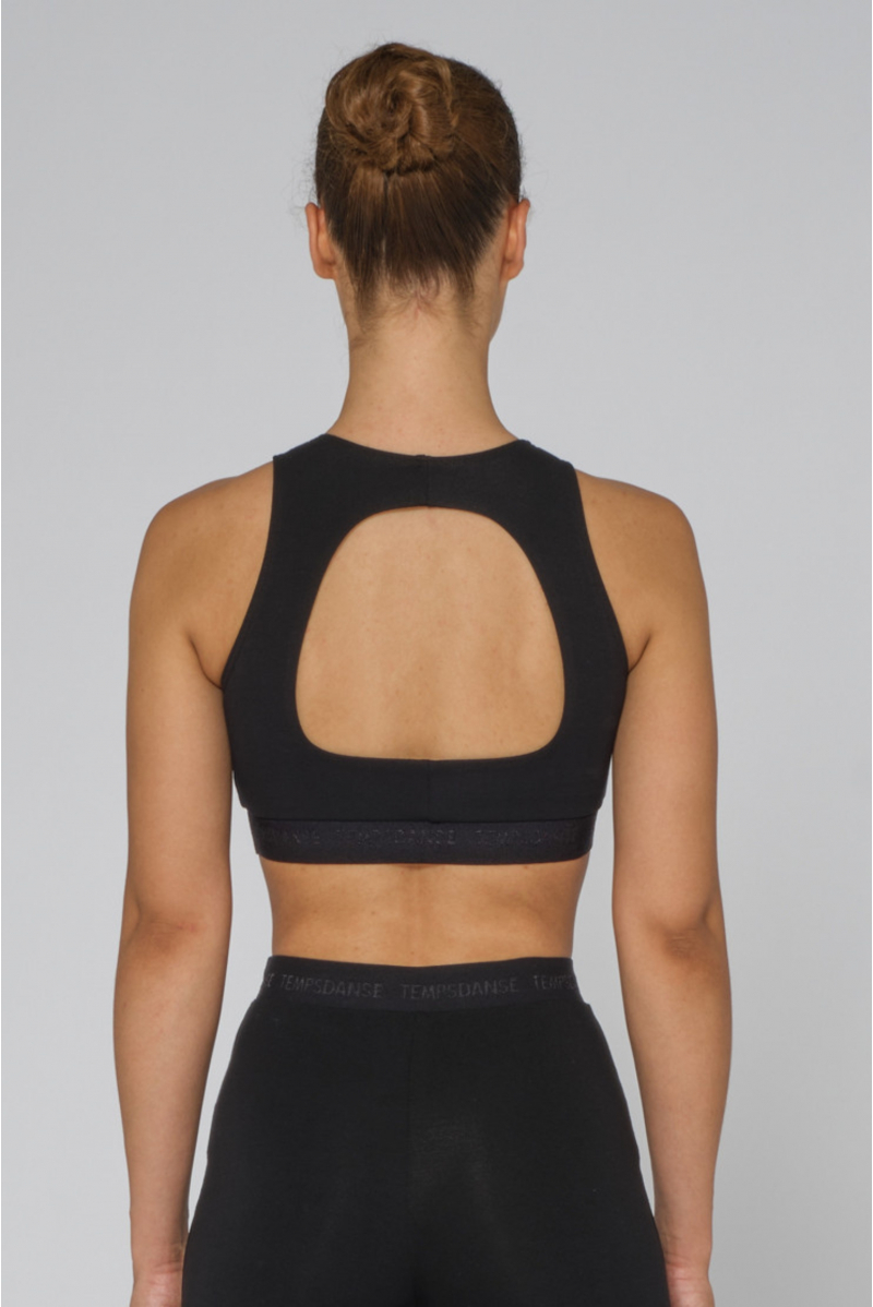 Brassière dos ouvert Garou Temps Danse noir