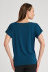Ava short-sleeved dance T-shirt, Prussia blue
