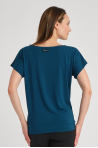 Ava short-sleeved dance T-shirt, Prussia blue