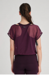 T-shirt tulle avec débardeur intégré Temps Danse Django figue