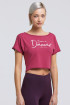 T-Shirt court Temps Danse Agile I am framboise