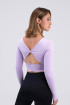 Crop top manches longues 6656 Intermezzo lavender