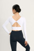 Crop top manches longues 6656 Intermezzo blanc