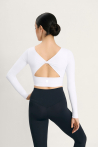 Crop top manches longues 6656 Intermezzo blanc