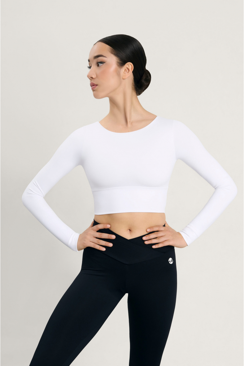 Crop top manches longues 6656 Intermezzo noir