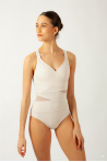 Fierce Gaynor Minden antique pearl leotard