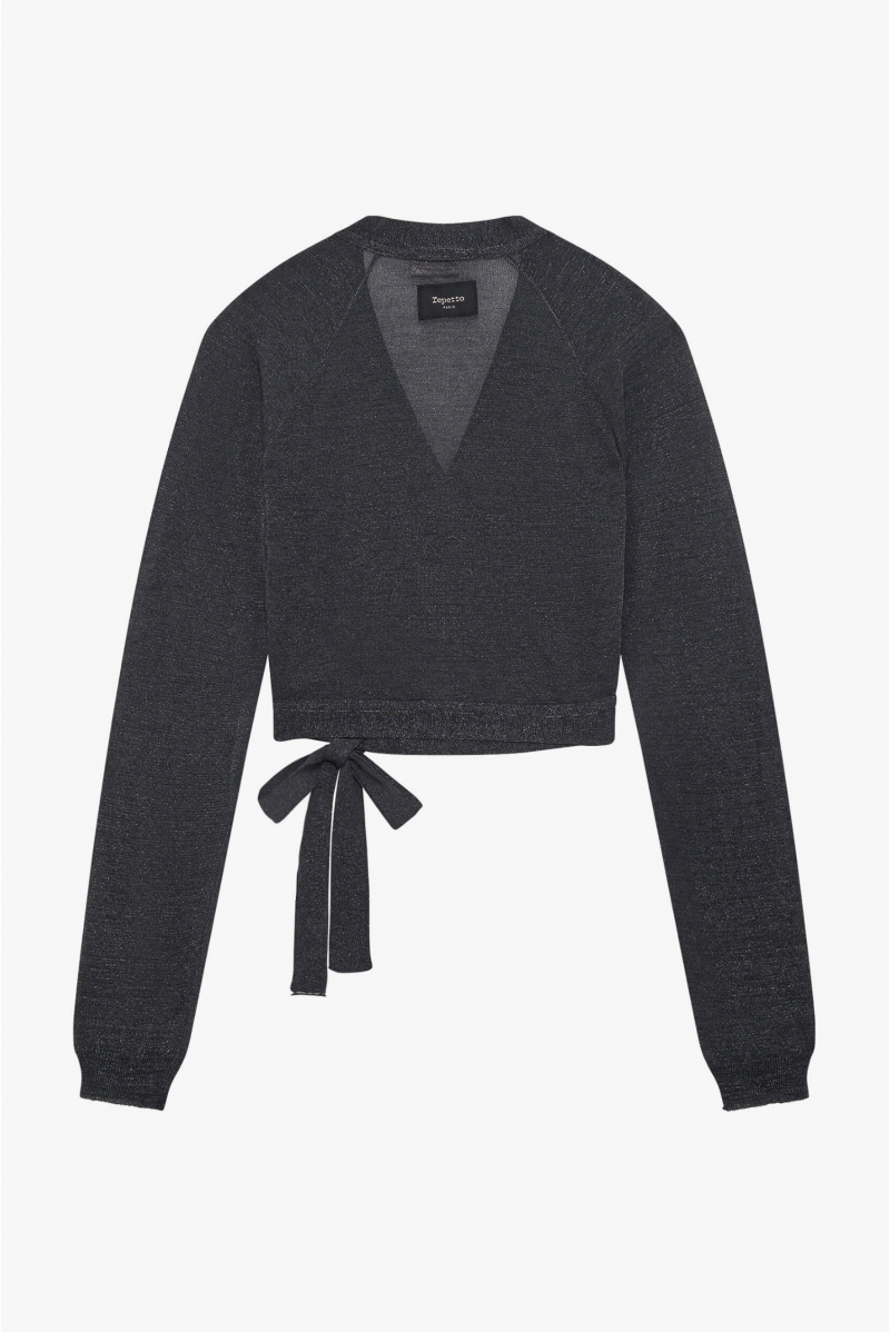 Cache-coeur pailleté Repetto S0729 noir