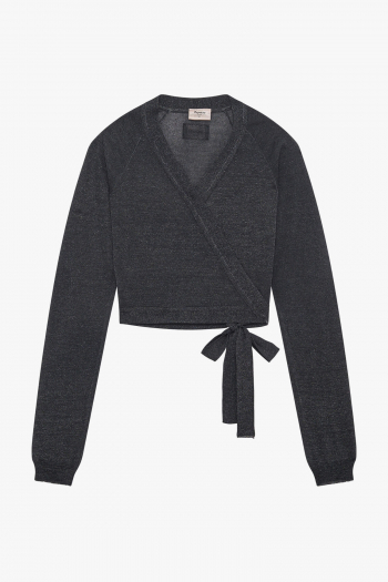 Cache-coeur pailleté Repetto S0729 blanc / argenté