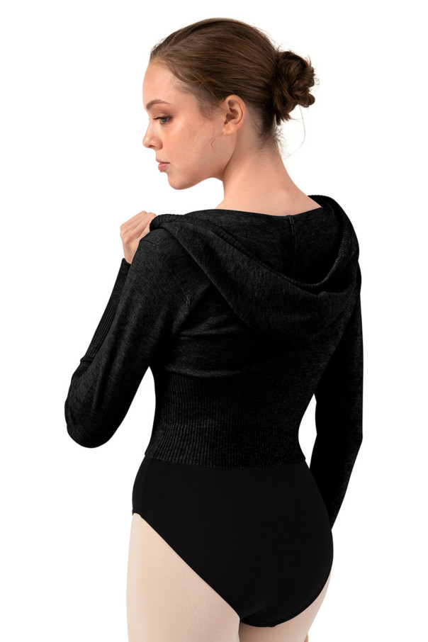 Veste courte à capuche J13003 Bloch noir