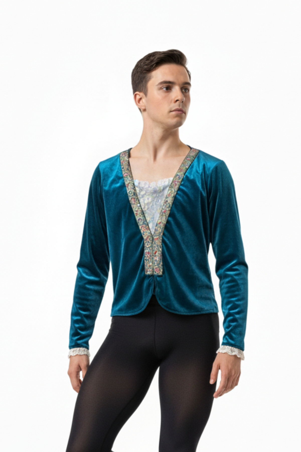 Costume de danse homme velour bleu Harmony
