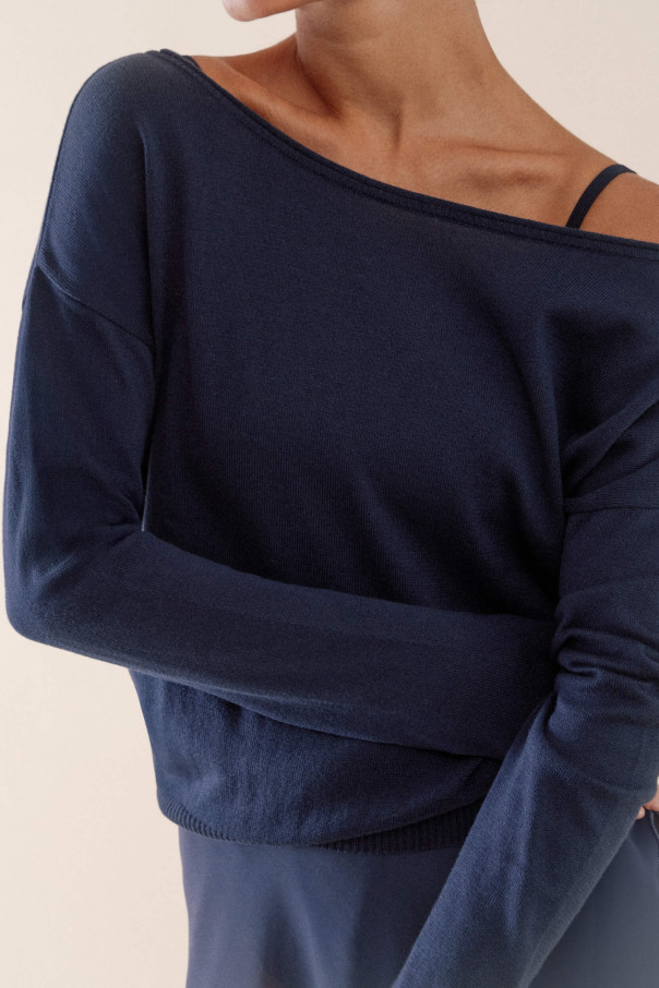 Repetto D0673 midnight blue knit sweater