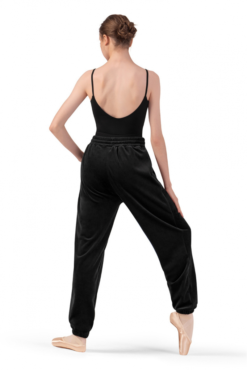 Bloch P80003 black velvet jogging trousers