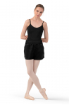 Bloch R90007 black velvet shorts