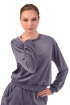 Bloch Z30015 lavender velour round neck jumper