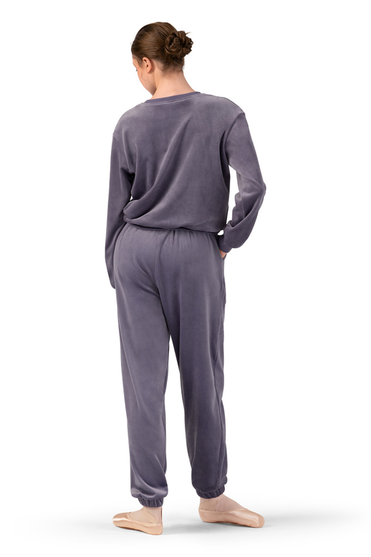 Bloch Z30015 lavender velour round neck jumper