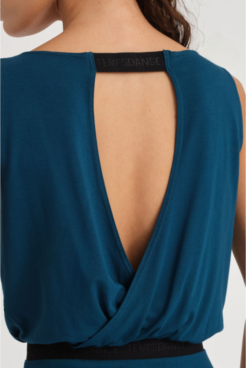 Gwen Temps Danse blue backless leotard