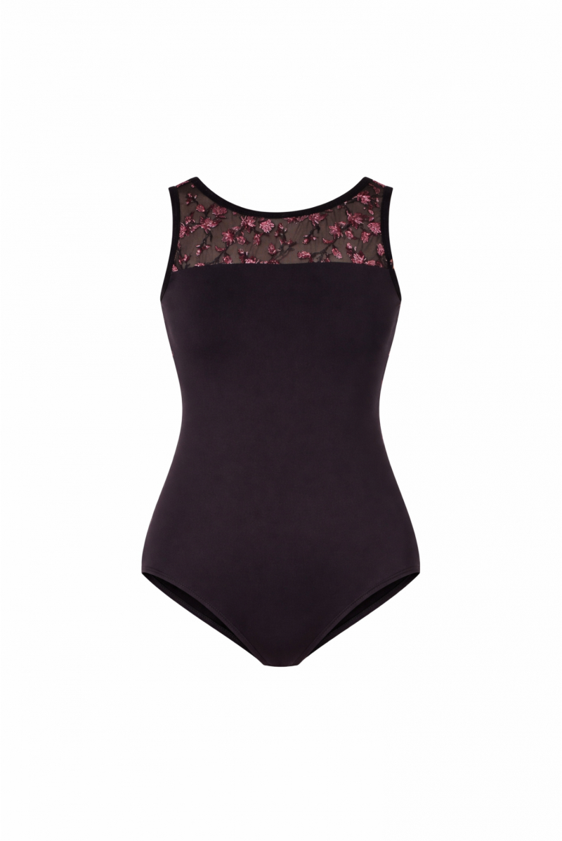 Justaucorps à fleurs F12401W Capezio noir