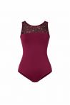 Capezio F12401W burgundy floral leotard