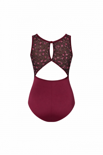 Capezio F12401W burgundy floral leotard