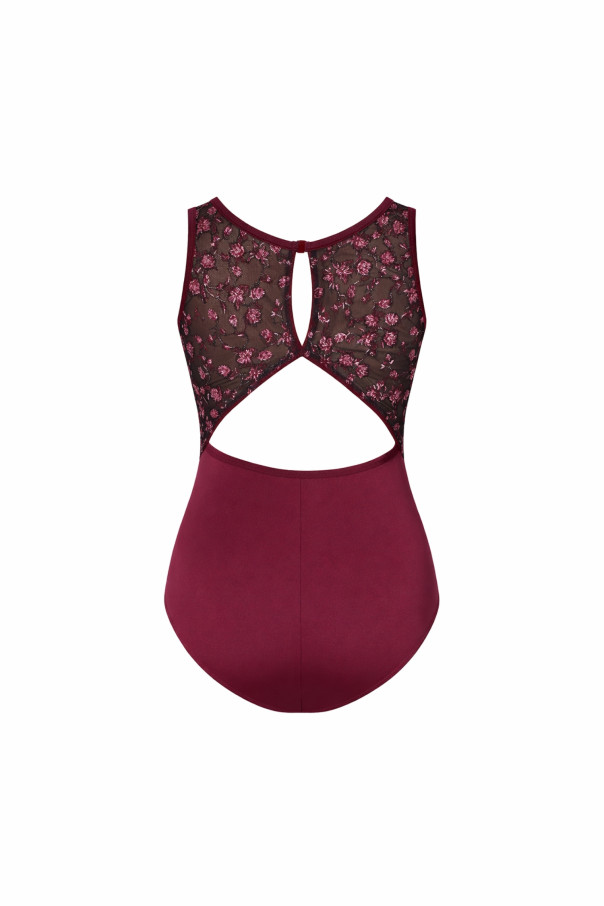 Capezio F12401W burgundy floral leotard