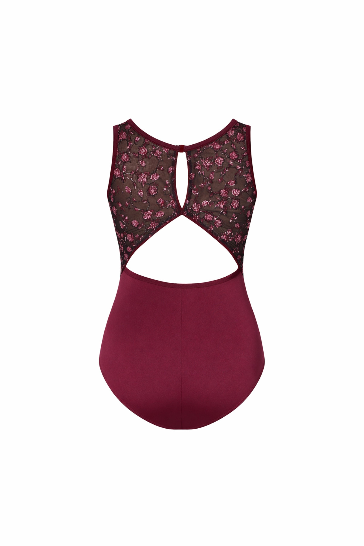 Capezio F12401W burgundy floral leotard