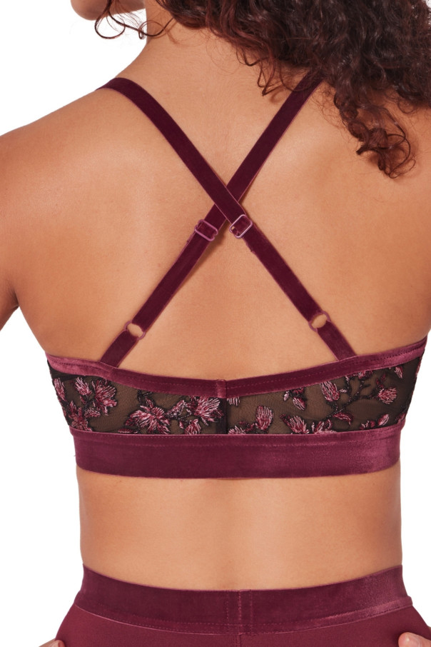 Flower bra F12404W Capezio burgundy
