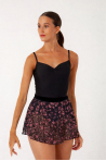 Embroidered flower skirt F12406W Capezio black