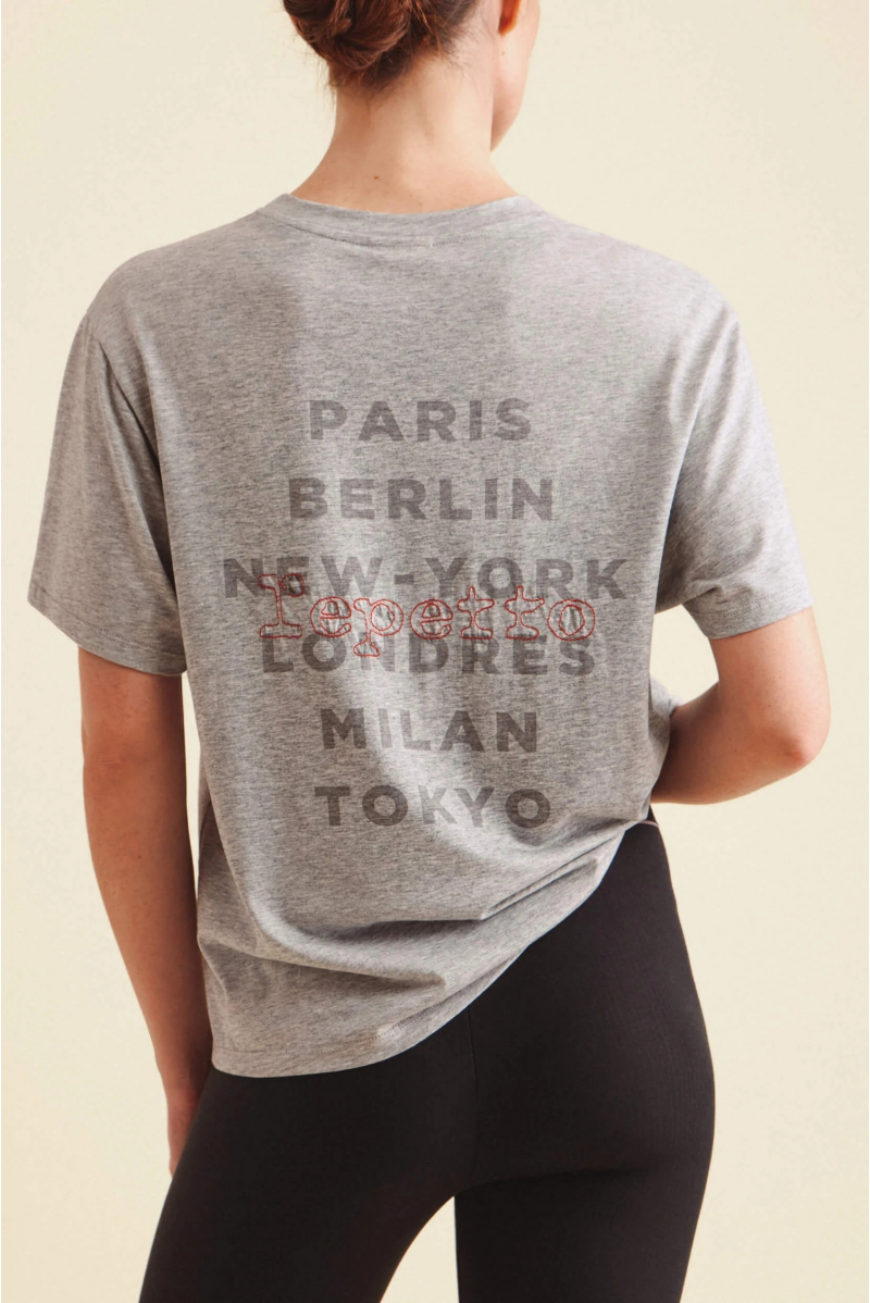 Tee-shirt city ballet Repetto gris