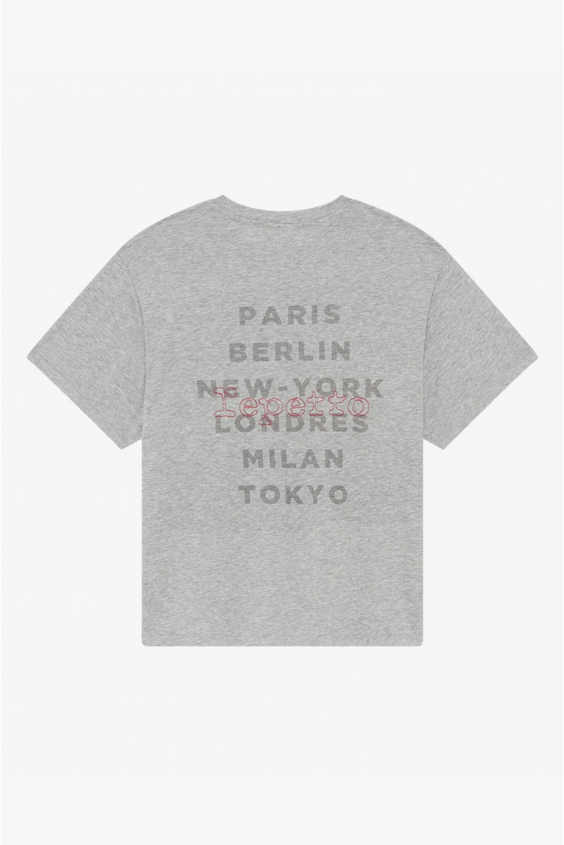Tee-shirt city ballet Repetto gris