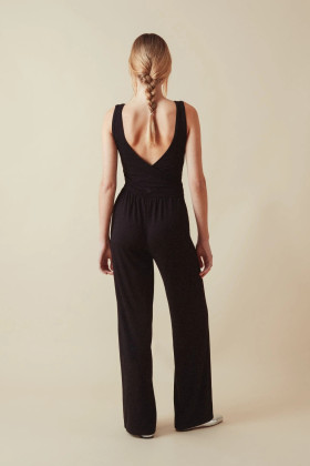 Repetto black wrap-around jumpsuit S0743