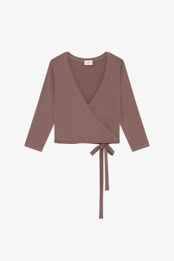 Cache-cœur en viscose S0744 Repetto marron glacé