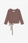 Repetto S0744 wrap cardigan in maroon