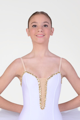 Tutu Harmony white and gold trim